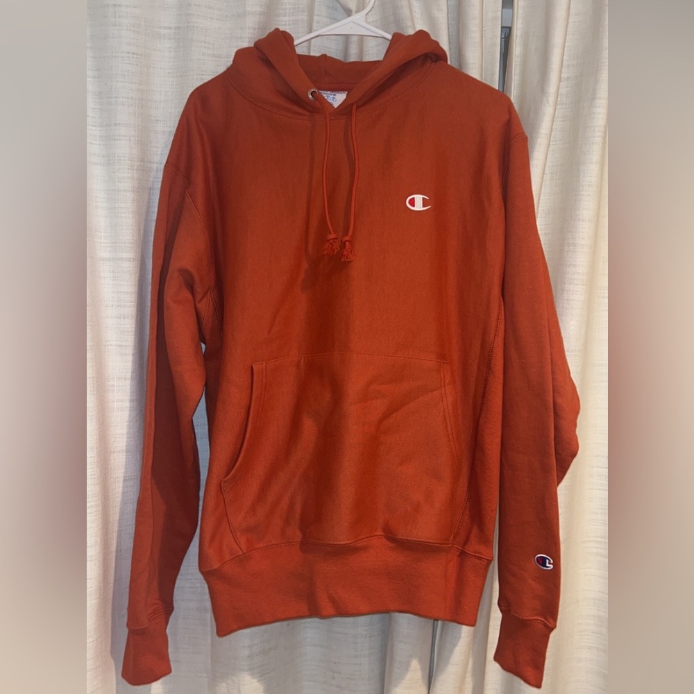 Champion Orange Reverse Weave Hoodie